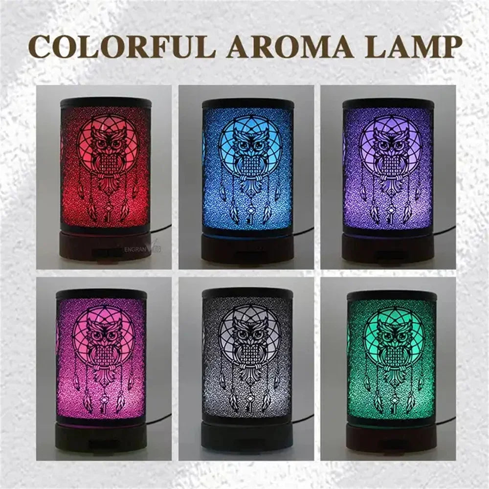 AtRlEssential Oil Diffuser Metal Ultrasonic Aroma Diffusor Quiet Vintage Mist Humidifier Auto Shut Off for Office.jpg