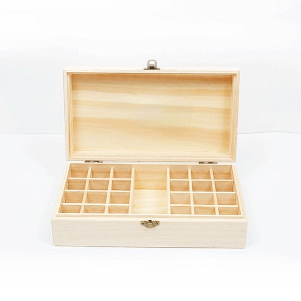 FWdoEssential Oil Storage Wooden Box 25 Compartment Storage Box 15ML 24 1 Compartment Essential Oil Display.jpg