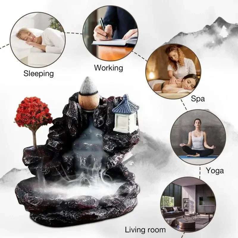 Waterfall Backflow Incense For Home And Office Decoration With Incense Cones 1.jpg