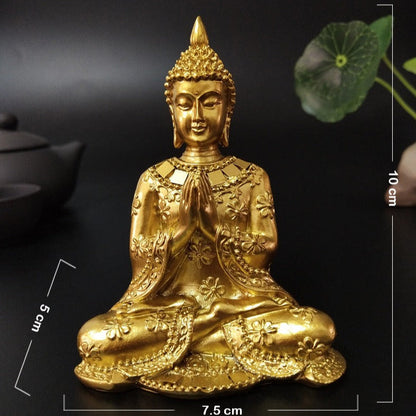 ktczThailand Buddha Statues Home Decoration Bronze Color Resin Crafts Meditation Buddha Sculpture Feng Shui Figurines Ornaments.jpg