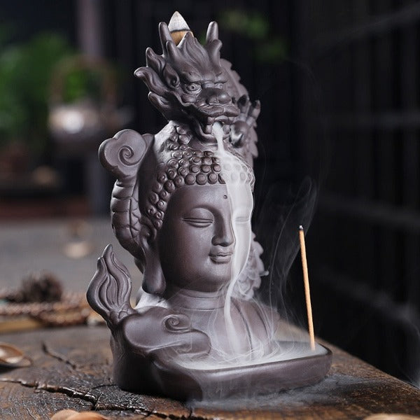 mainimage2Purple Clay Dragon Incense Burner with 20 Cones Waterfall Backflow Incense Holder Aromatherapy Ornament Zen Decor.jpg