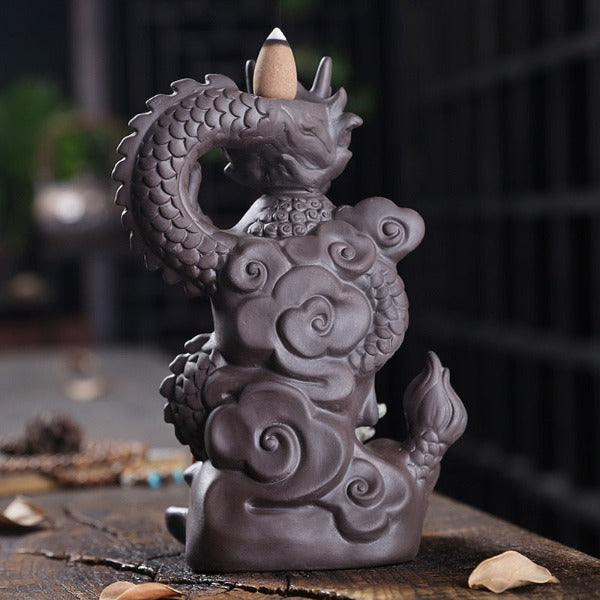 mainimage3Purple Clay Dragon Incense Burner with 20 Cones Waterfall Backflow Incense Holder Aromatherapy Ornament Zen Decor.jpg