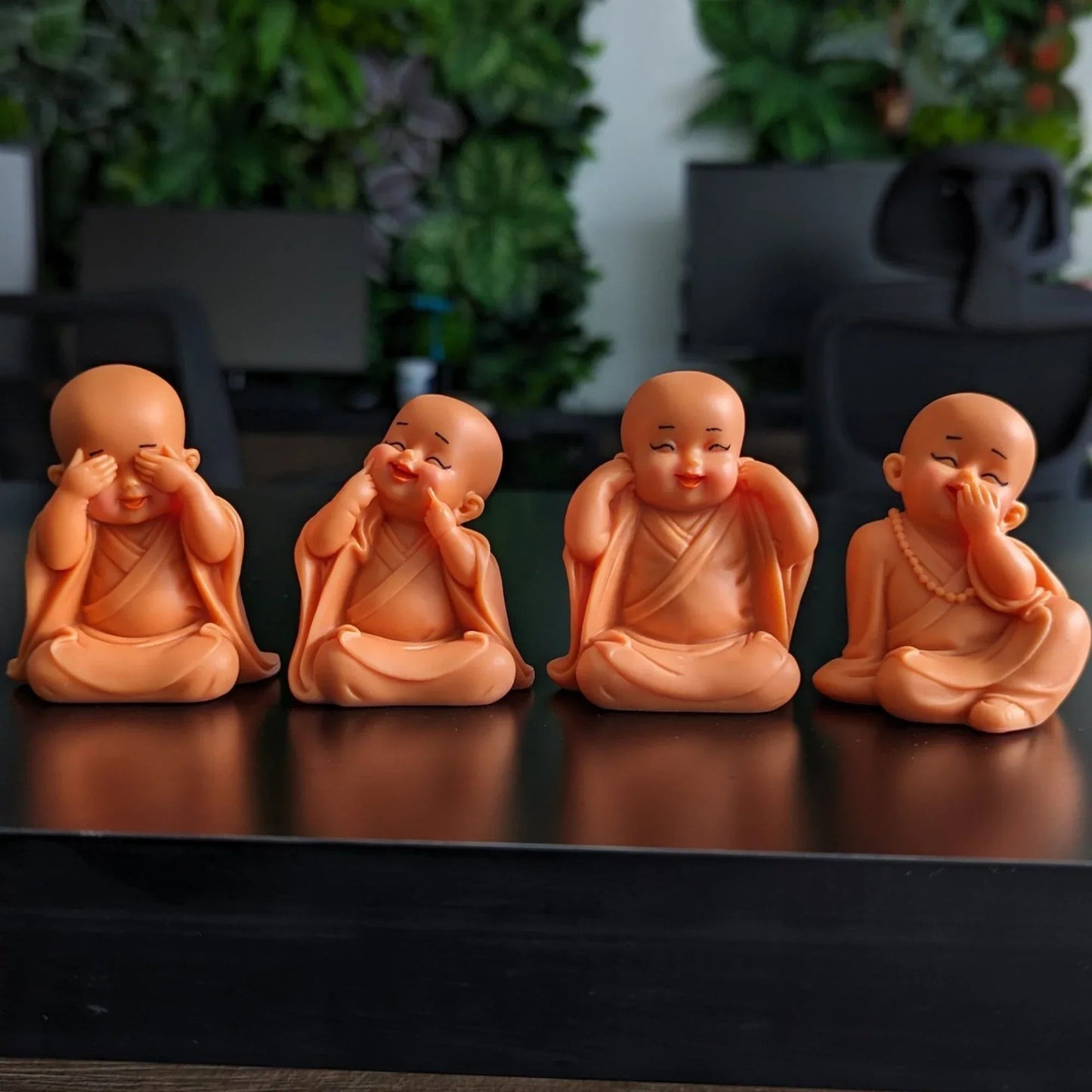 set 4 pink little monk buddha statues 3.jpg
