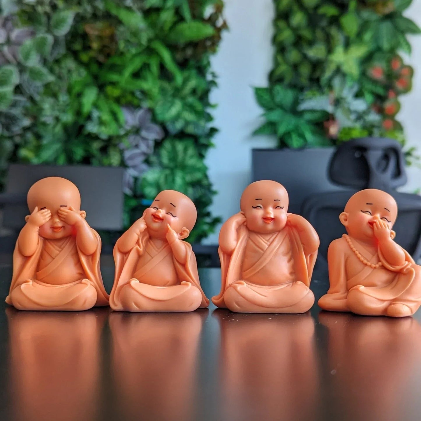 set 4 pink little monk buddha statues 8.jpg