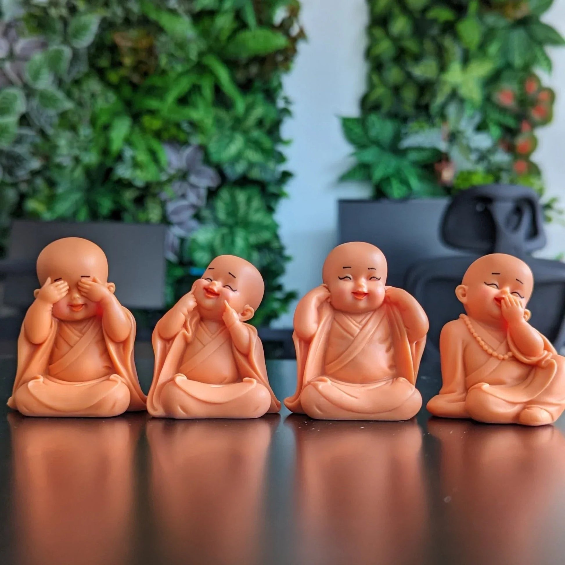 set 4 pink little monk buddha statues 8.jpg