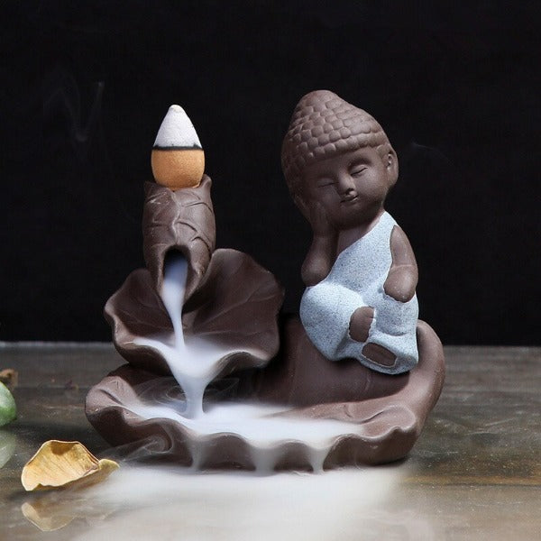 variantimage8Creative Home Decoration Buddhist Incense Burner Small Buddha Ceramic Censer Little Monk Backflow Incense Holder Ceramic.jpg