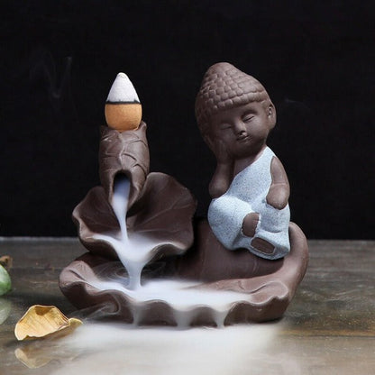 variantimage8Creative Home Decoration Buddhist Incense Burner Small Buddha Ceramic Censer Little Monk Backflow Incense Holder Ceramic.jpg